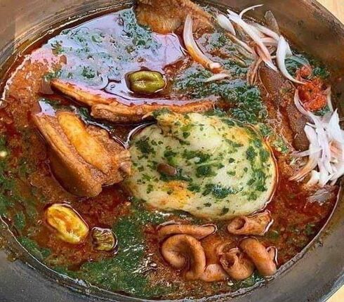 TZ, a northern Ghana dish with ayoyo soup and wele